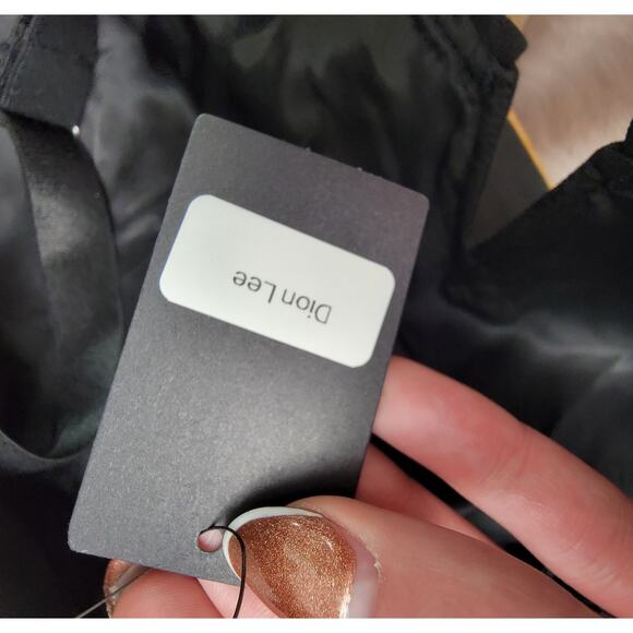 Dion Lee Accordion Pleat Mini Dress Size 8 Black Hook Eye Bustier Adjustable - Picture 6 of 9